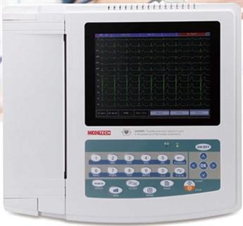 "جهاز رسم قلب 12 قناة صينى ماركة ميدى تيك شاشة تاتش 8 بوصة بالسوفت وير – ECG 12 Leads Model Meditech EKG1212T "