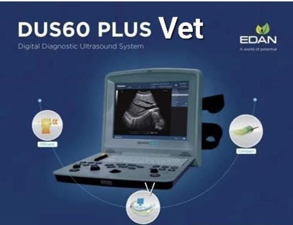 "جهاز سونار بيطرى 2 بروب (كونفيكس + ريكتال) ماركة ايدان Ultrasound Model Edan DUS 60 VET "